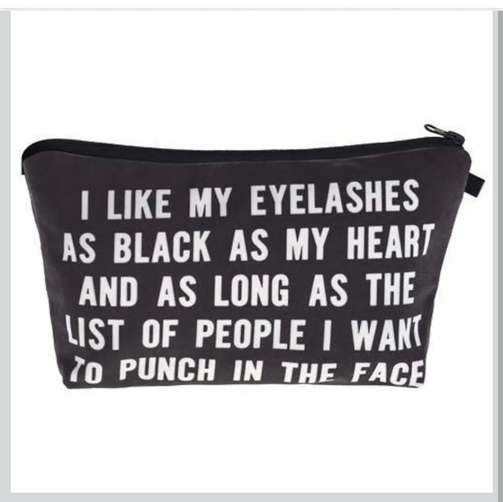 Black and White Cosmetic Pouch